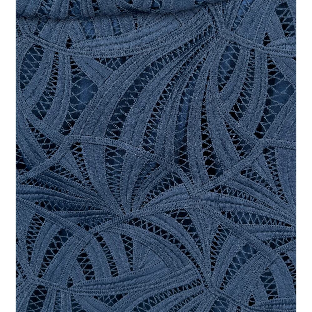Kay Unger Dress  Zelda Lace mini blue size 0 - Picture 4 of 9